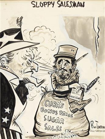 WILLIAM R. [BUD] TAMBLYN (1906-1989) Sloppy Salesman. [POLITICAL CARTOONS]